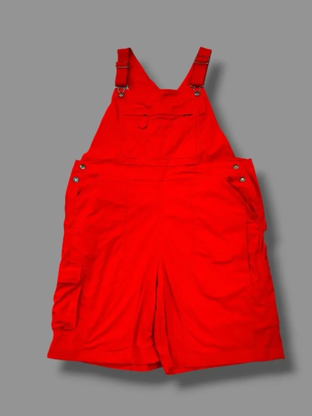 Duluth Heirloom Gardening Short Overalls Orange Womens Size XXL Utility Cargo
